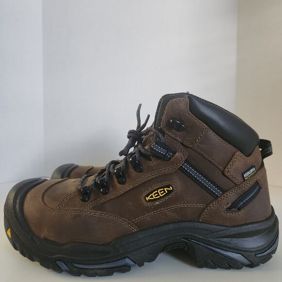 KEEN Utility Mens Work Boots, Bison/Ensign Blue, 10.5 Wide US - Picture 4 of 10